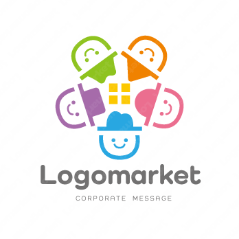 多様性と笑顔とつながりのロゴ