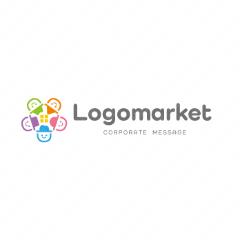 多様性と笑顔とつながりのロゴ