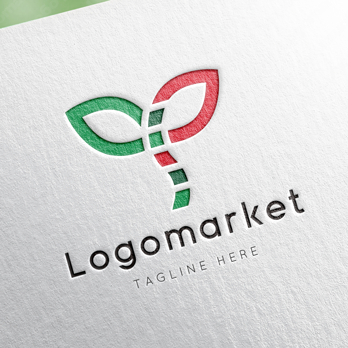 背骨と骨と双葉のロゴ