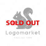 リスとハートと心のロゴ