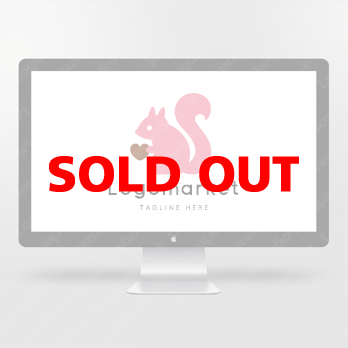 リスとハートと心のロゴ