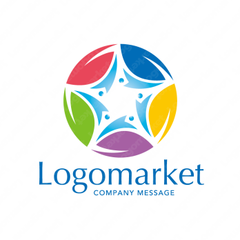 カラフルと個性と人のロゴ