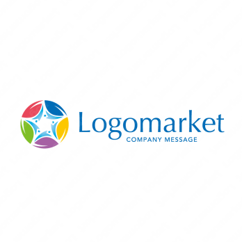 カラフルと個性と人のロゴ