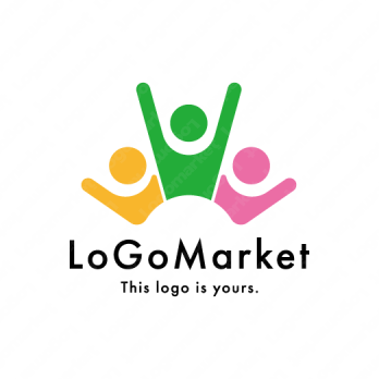 人と元気とガッツポーズのロゴ