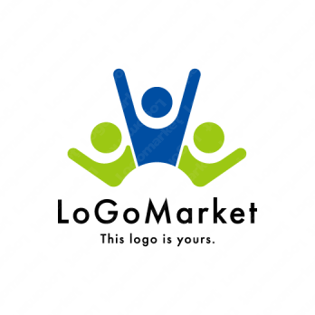 人と元気とガッツポーズのロゴ