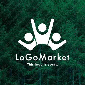 人と元気とガッツポーズのロゴ