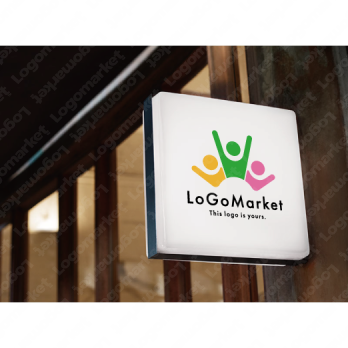 人と元気とガッツポーズのロゴ