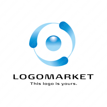 水流と星と循環のロゴ