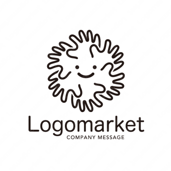 手とカラフルと個性のロゴ