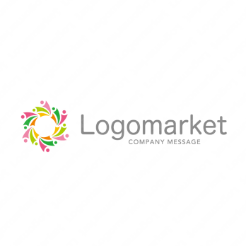 人と集いと花のロゴ