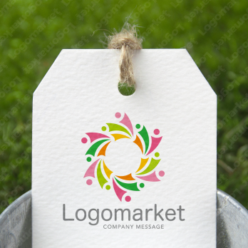 人と集いと花のロゴ