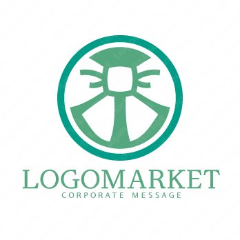 リボンと円とキュートのロゴ