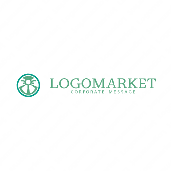 リボンと円とキュートのロゴ