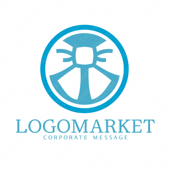 リボンと円とキュートのロゴ