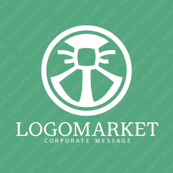 リボンと円とキュートのロゴ