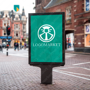 リボンと円とキュートのロゴ