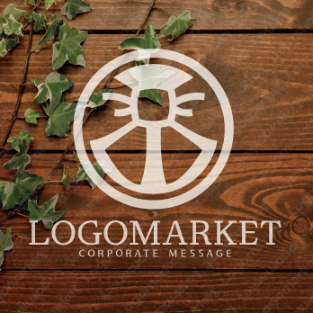 リボンと円とキュートのロゴ