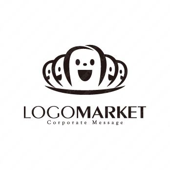 キャラクターと虫歯なしと歯並びのロゴ