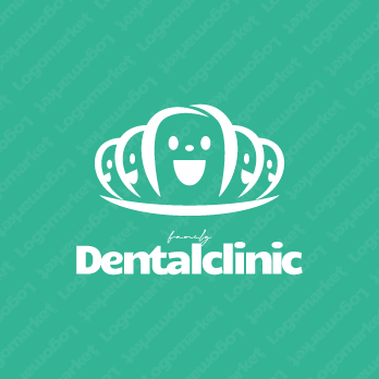 キャラクターと虫歯なしと歯並びのロゴ