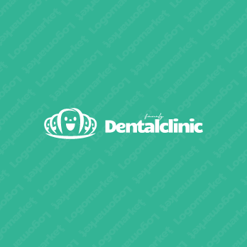 キャラクターと虫歯なしと歯並びのロゴ