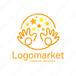 手とワクワクとひらめきのロゴ