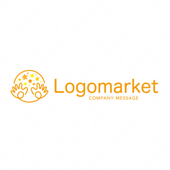 手とワクワクとひらめきのロゴ