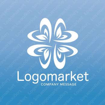 ハートと四つ葉と寄り添うのロゴ