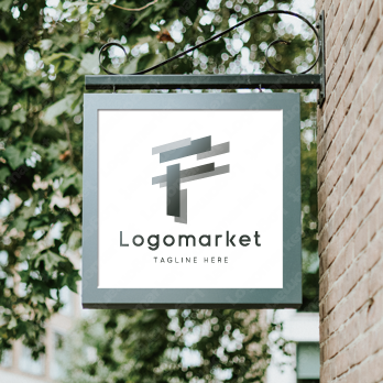 Fとfと立体のロゴ