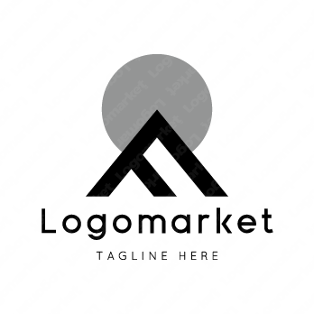 Fと富士山と太陽のロゴ