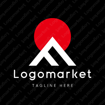 Fと富士山と太陽のロゴ