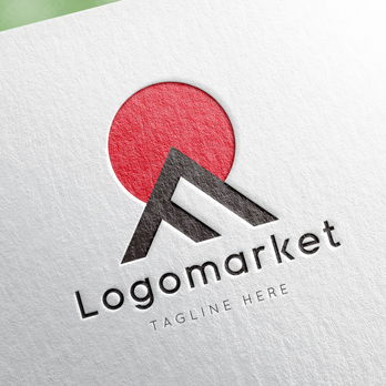 Fと富士山と太陽のロゴ