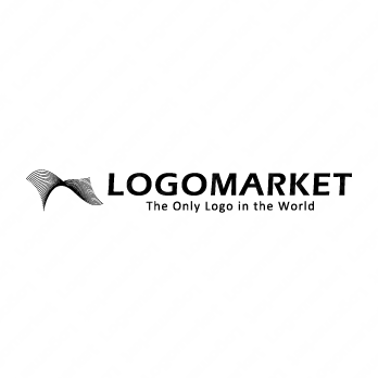 うねりと地形とデータのロゴ