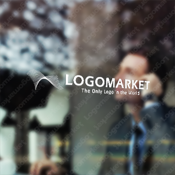 うねりと地形とデータのロゴ