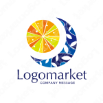 月と太陽とリズムのロゴ