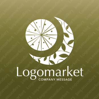 月と太陽とリズムのロゴ