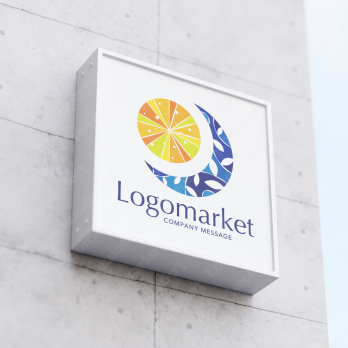 月と太陽とリズムのロゴ