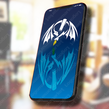 万年筆とペンと翼のロゴ