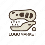 骨と恐竜とT-REXのロゴ