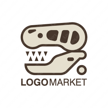 骨と恐竜とT-REXのロゴ