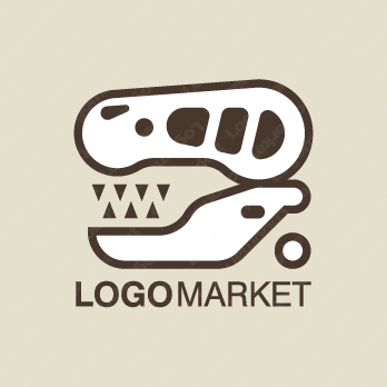 骨と恐竜とT-REXのロゴ