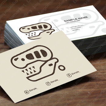 骨と恐竜とT-REXのロゴ