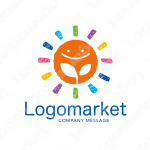 太陽と双葉と元気のロゴ