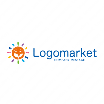 太陽と双葉と元気のロゴ