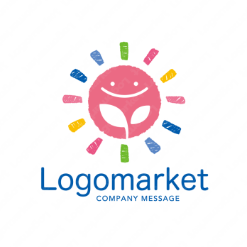 太陽と双葉と元気のロゴ