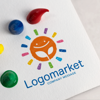 太陽と双葉と元気のロゴ