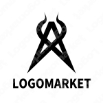 Aと曲線と角のロゴ