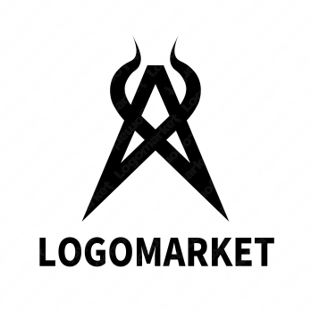 Aと曲線と角のロゴ