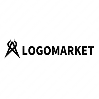 Aと曲線と角のロゴ