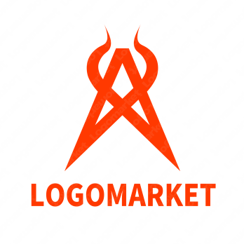 Aと曲線と角のロゴ