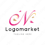 Nとnと桜のロゴ